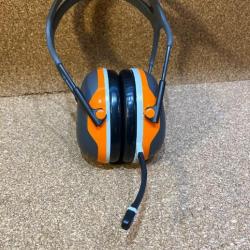 casque anti bruit peltor avec oreillette bluetooth 3M X4A Orange fluo