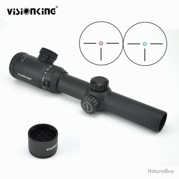 Visionking-1.25-5x26 fusils tanches lunette trois broches, 30mm,pare-soleil LIVRAISON GRATUITE