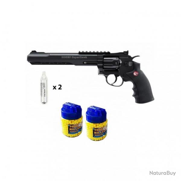 RUGER SUPERHAWK Pistolet Revolver  billes CO2 mtal 4.0J + 2000 billes + 2 caps CO2 - Airsoft