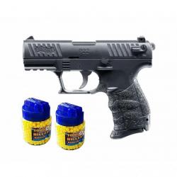 Walther P22Q Pistolet à billes métal noir + 2000 billes - Airsoft