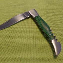 Couteau de poche forme Laguiole avec tire bouchon