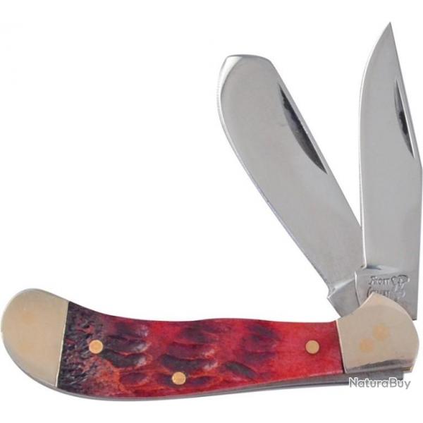 Couteau Pliant Baby Saddlehorn Manche en OS Lame en acier inoxydable F14972DRWJ07