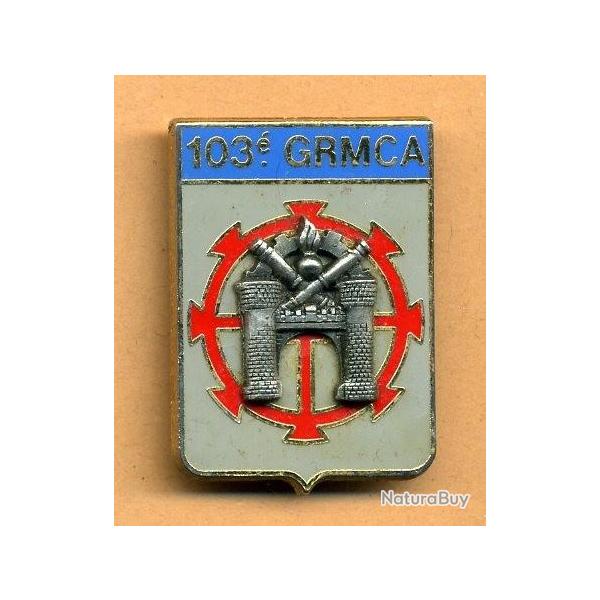 Insigne 103 GRMCA  -  103 Groupe de Rparation du Matriel de Corps d'Arme