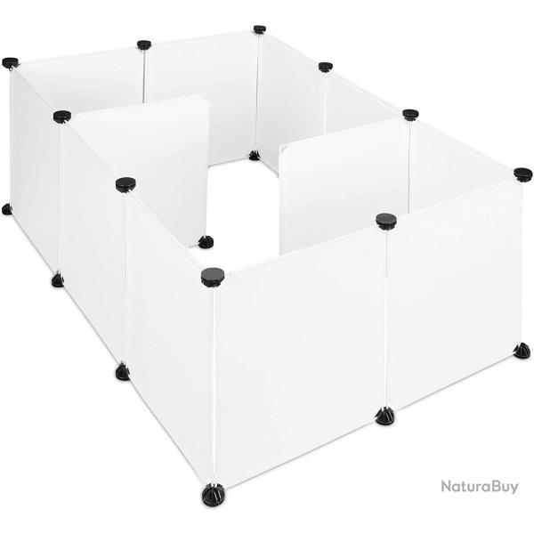 Enclos pour petits animaux plastique lapins 12 panneaux blanc 13_0000968_2