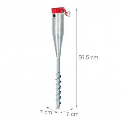 Douille pied de sol pied de parasol 25-55 mm acier galvanisé argenté 13_0000947