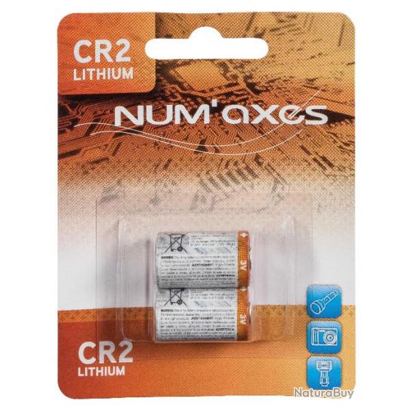 NUM'AXES - Blister 2 piles CR2 lithium 3 V (Equival. : CR17355-DLCR2)