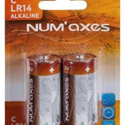 NUM'AXES - Blister 2 piles C LR14 alcalines 1,5 V