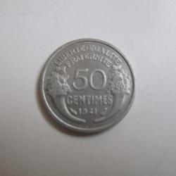 Pièce de 50 centimes alu 1941