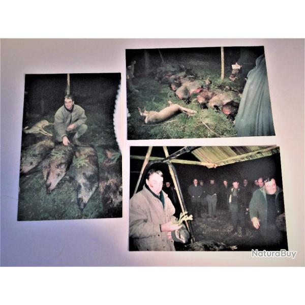 3 photographies de chasse - Tirage argentique.