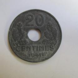 Pièce de monnaie 20 Cmes 1941