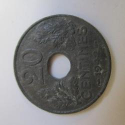 Pièce de monnaie 20 Cmes 1942