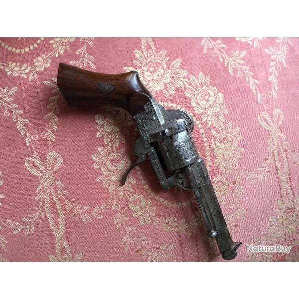 Petit revolver de poche systme Lefaucheux, calibre 7mm