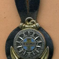 Insigne 4° RIMa  -  4° Régiment d'Infanterie de Marine   (avec cuir)