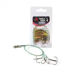 Bas de ligne Treble Hook leader 30cm Filfishing par 3 T6 / 10kg