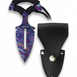 Push dagger Colorful lame inox longueur 6 cm, manche nylon 3231507