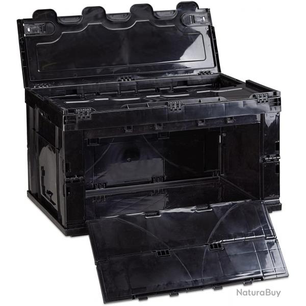 Bote de transport pliable couvercle 60 litres noir 13_0000497