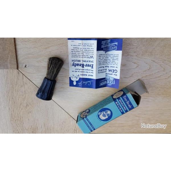 Blaireau US de style ww2 American safety razor corp Brooklyn NY Shaving Brush