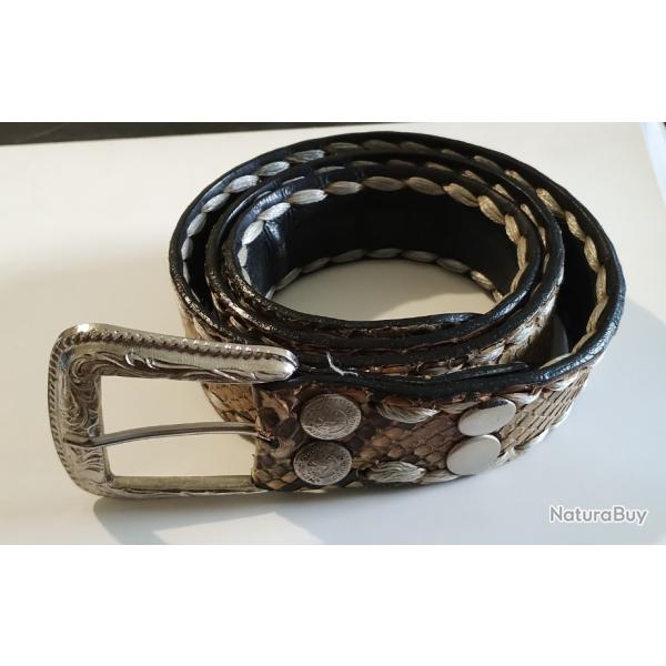 Ceinture cuir Python "New Rock"