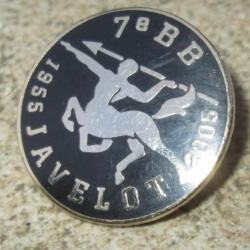 7° B.B, 1955 JAVELOT 2005, noir, 23 mm, attache type pin's