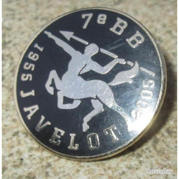 7 B.B, 1955 JAVELOT 2005, noir, 23 mm, attache type pin's