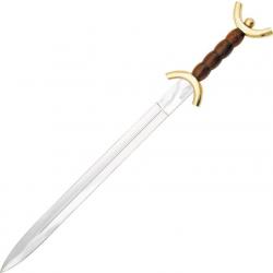 Épée celtique Lame à double tranchant en acier inox Manche en bois Etui en Cuir PA1055WD07