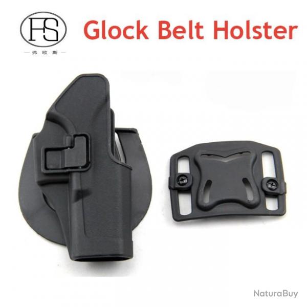 Holster de ceinture  pistolet: Glock 17, 19, 22 , livraison 3 jours