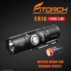 Lampe de poche ER16 - 1000 lumens