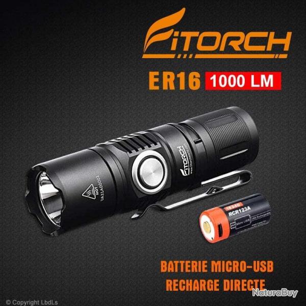 Lampe de poche ER16 - 1000 lumens
