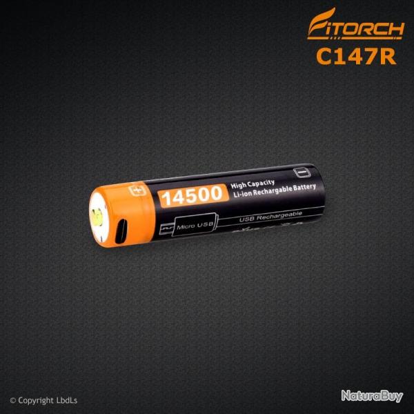 Batterie 14500 avec port USB