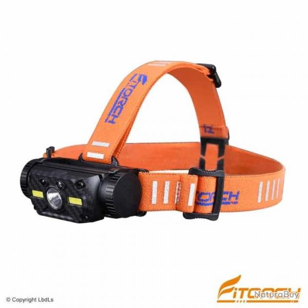 Lampe frontale HS2R Fitorch orange - 500 lumens