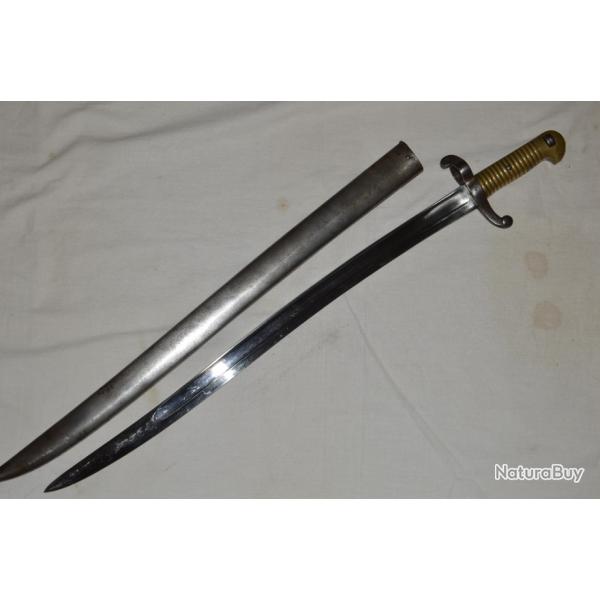 SABRE BAIONNETTE Mle 1842/59-POUR CARABINE CHASSEUR A PIED Mle 1846-1853-1859-1867-FRENCH BAYONET