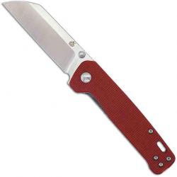 Couteau QSP Knife Penguin Red Micarta Lame Acier D2 Linerlock Clip QS130D