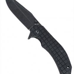 Couteau One-Hand G10 Stone Washed Noir