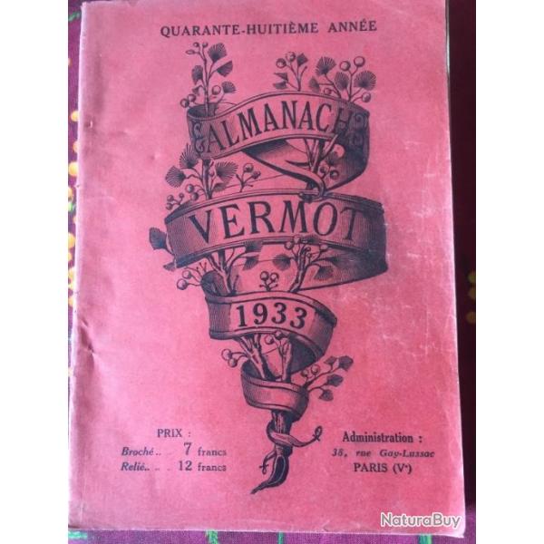 Almanach Vermot. 1933