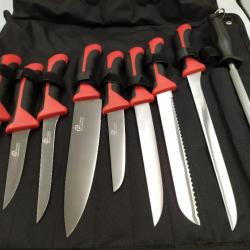 PRADEL EXCELLENCE THIERS SAC DE 9 PIÈCES COUTEAUX BOUCHER CONVERTIBLE EN TABLIER N