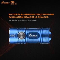 Lampe torche Fitorch P25 bleue - 3000 Lumen