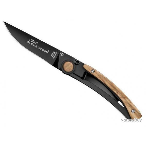 Couteau Noir Le Thiers Liner Lock Olivier