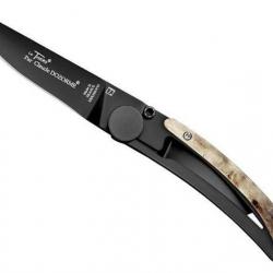 Couteau Noir Le Thiers Liner Lock corne de bélier