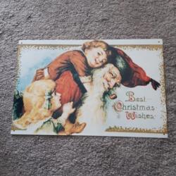 PLAQUE METAL VINTAGE "BEST CHRISTMAS WISHES"