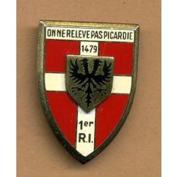 Insigne 1er RI  - 1er Régiment d'Infanterie