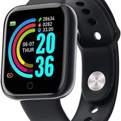Montre intelligente de sport Y68 smartwatch  Description :  Taille de l'écran : 1,3 pouces.  Matéria