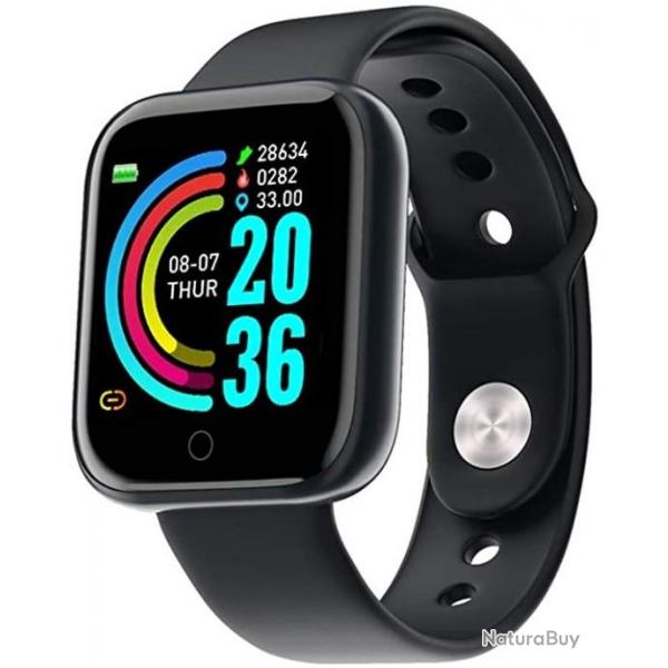Montre intelligente de sport Y68 smartwatch  Description :  Taille de l'cran : 1,3 pouces.  Matria