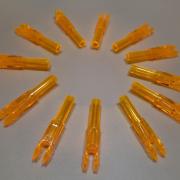 Encoches Beiter N°2 Asymétriques – Orange Transparent, 4,5/2 De Sortie, Pour Flèches X10, Neufs