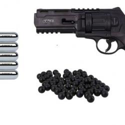 Pack Pistolet auto defense CO2 Walther Umarex T4E HDR 50 cal. 50 + 100 billes + 5 CO2