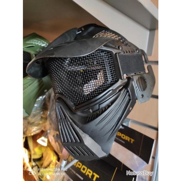 Masque airsoft type paintball noire