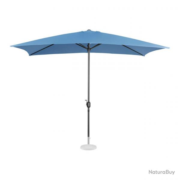 Parasol de jardin meuble abri terrasse rectangulaire 200 x 300 cm bleu 14_0002689