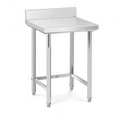 Table de travail cuisine professionnelle acier inox 64 x 64 cm avec dosseret capacité de charge de