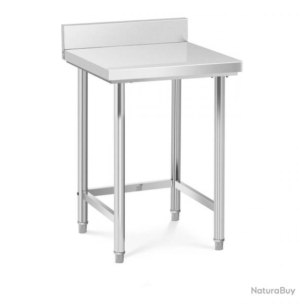 Table de travail cuisine professionnelle acier inox 64 x 64 cm avec dosseret capacit de charge de