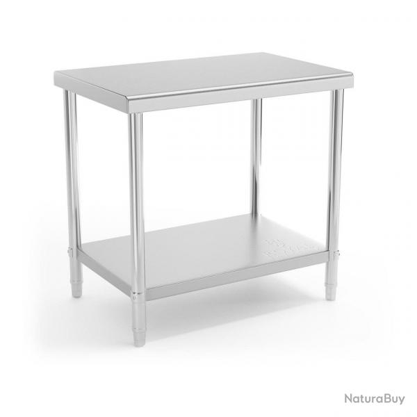 Table de travail cuisine professionnelle acier inox 90 x 60 cm capacit de charge de 210 kg 14_0003