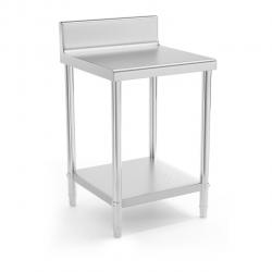 Table de travail cuisine professionnelle acier inox 60 x 60 cm avec rebord capacité de charge de 15